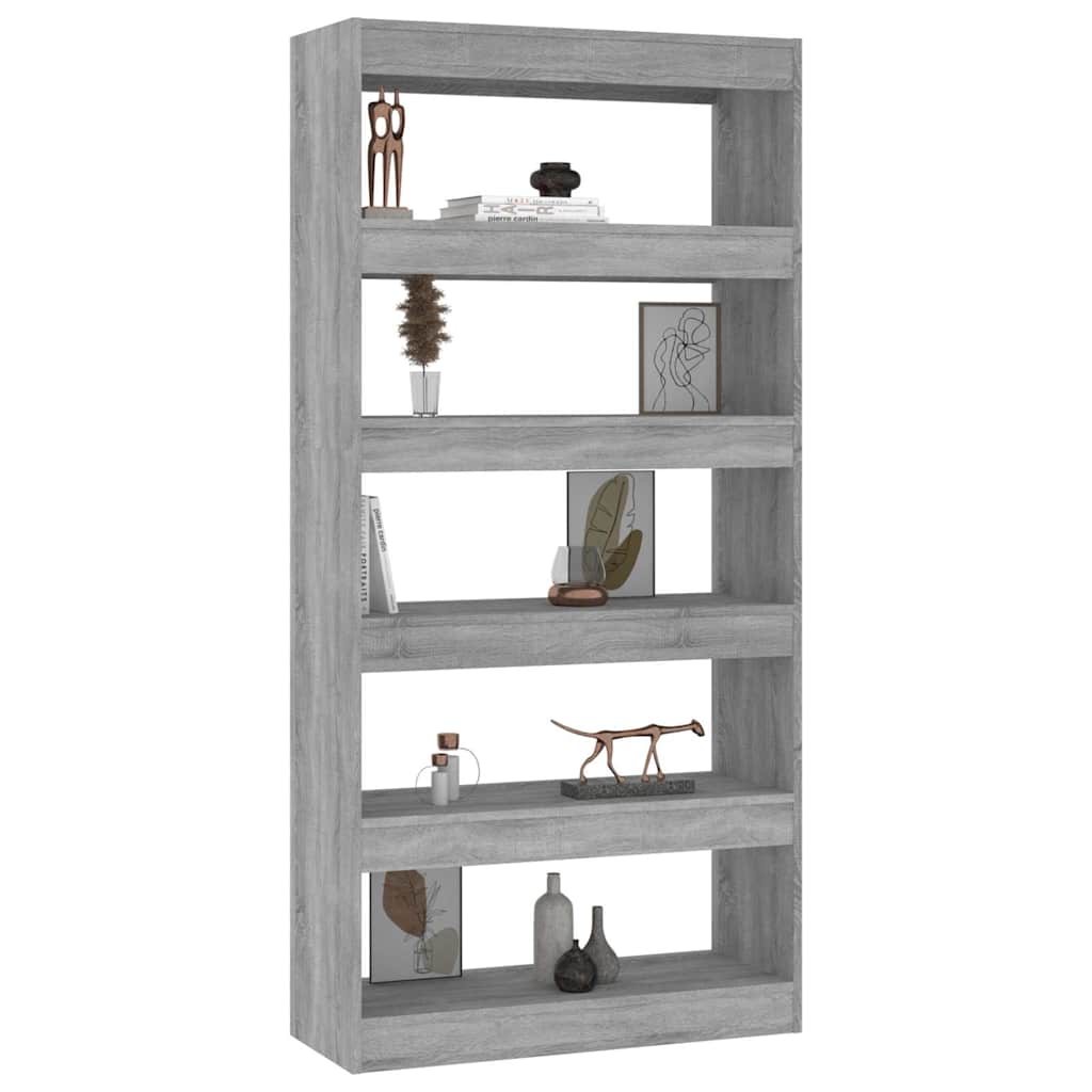 vidaXL Book Cabinet | Grey Sonoma | Engineered wood | Medium | Book Cabinet 4