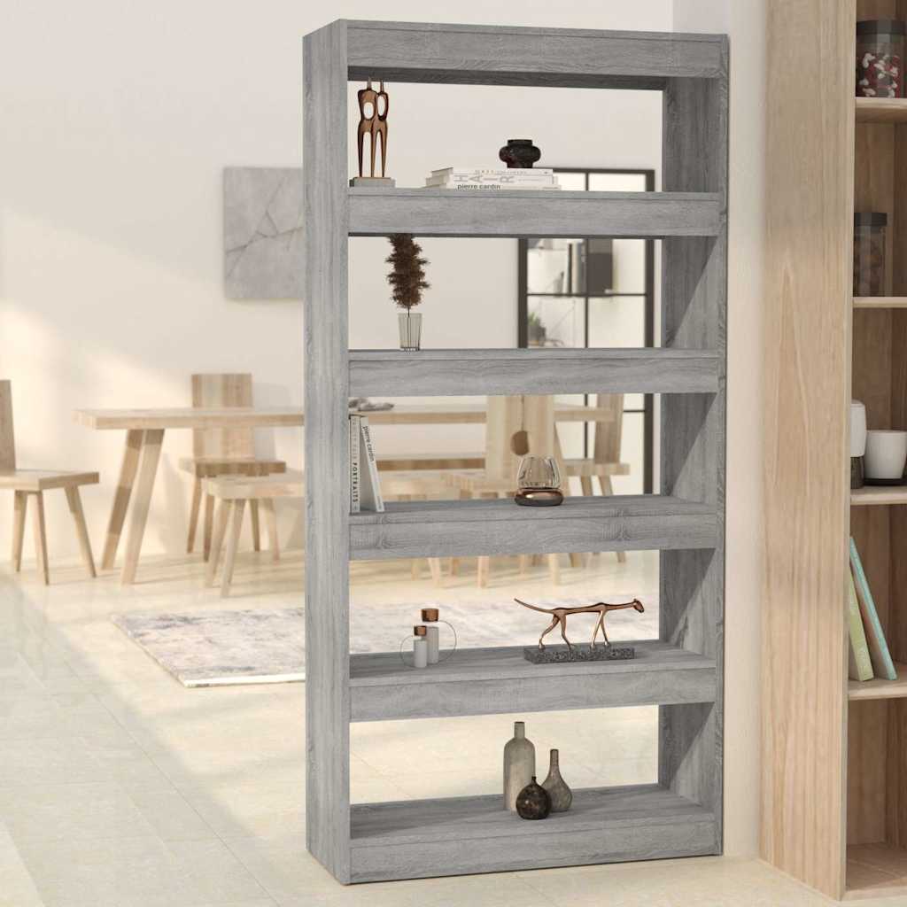 vidaXL Book Cabinet | Grey Sonoma | Engineered wood | Medium | Book Cabinet 1