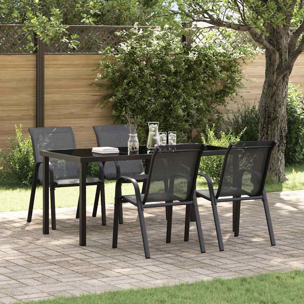 vidaXL Stackable Garden Chairs Textilene Fabric