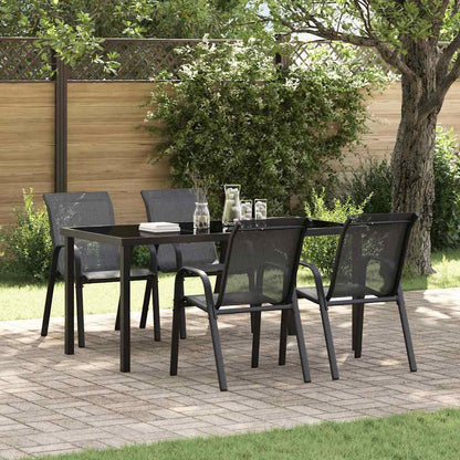 vidaXL Stackable Garden Chairs Textilene Fabric