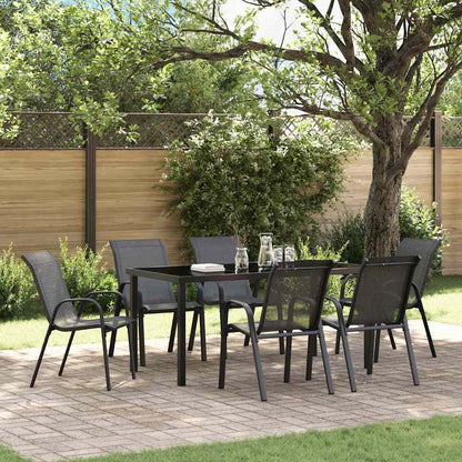 vidaXL Stackable Garden Chairs Textilene Fabric