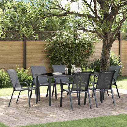 vidaXL Stackable Garden Chairs Textilene Fabric