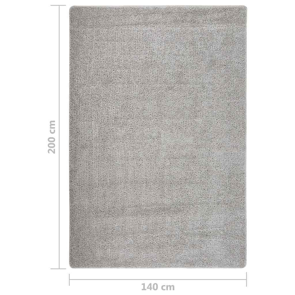 vidaXL Rug | Light Grey | Polypropylene | 140 x 200 cm | Rug | Rectangular 5