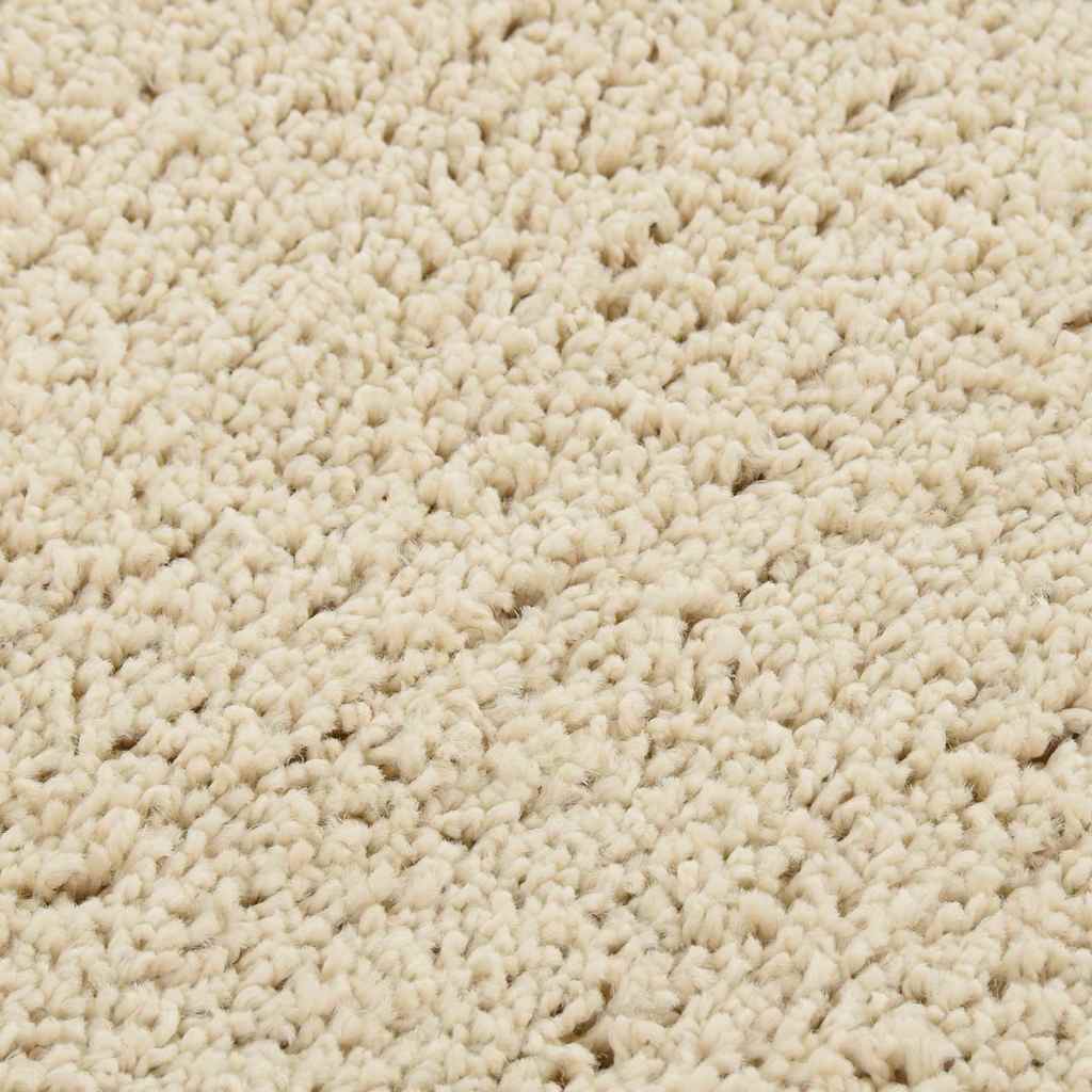 vidaXL Shaggy Rug Cream 120x170 cm Anti Slip 4