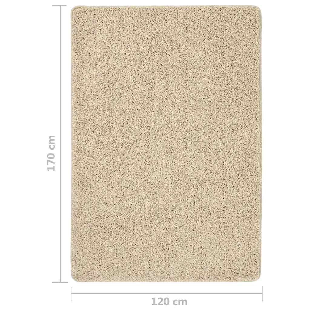 vidaXL Shaggy Rug Cream 120x170 cm Anti Slip 5