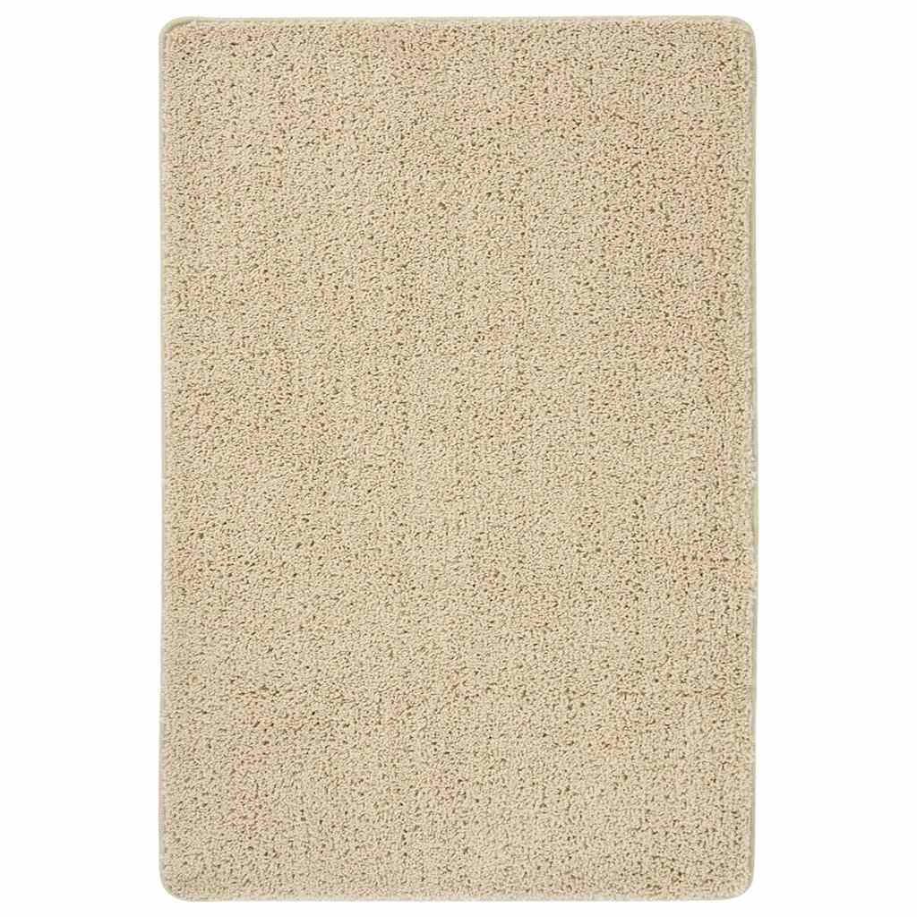 Shaggy Rug Anti Slip Cream 140 x 200 cm