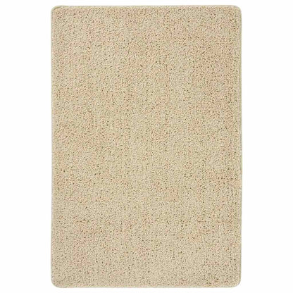 Shaggy Rug Anti Slip Cream 140 x 200 cm