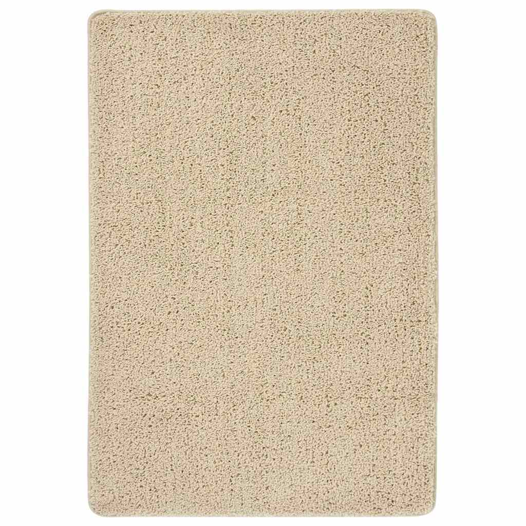 vidaXL Shaggy Rug Anti Slip Cream