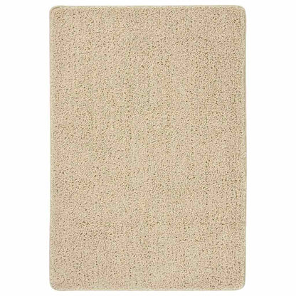 vidaXL Shaggy Rug Anti Slip Cream