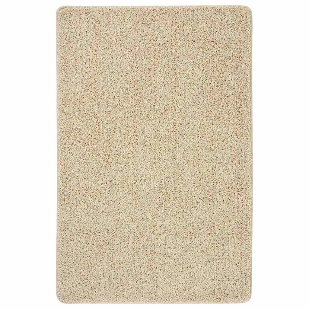 vidaXL Shaggy Rug Anti Slip Cream