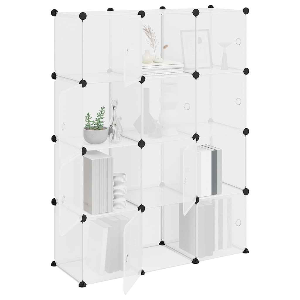 vidaXL Storage Cube Organiser | Transparent | PP Plastic, Steel | Large 4