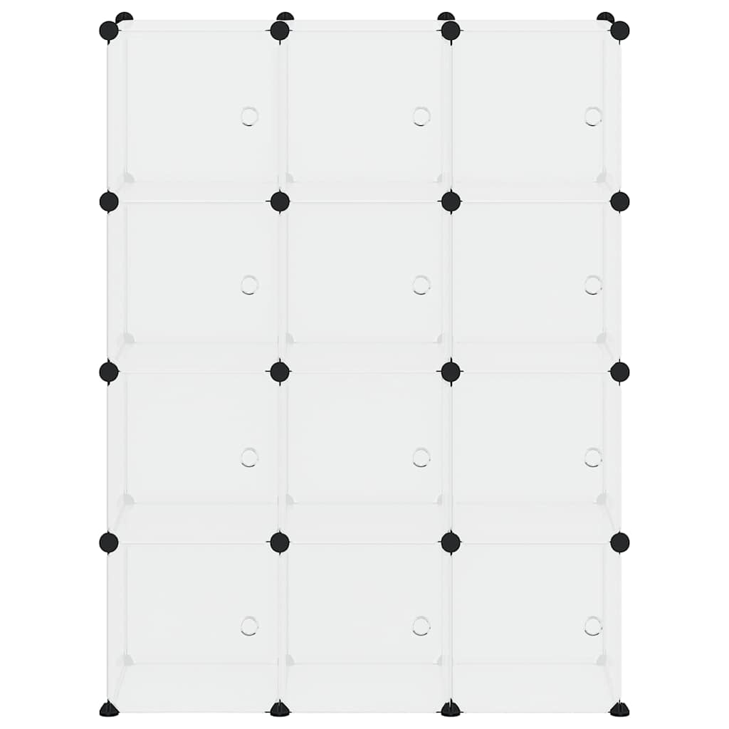 vidaXL Storage Cube Organiser | Transparent | PP Plastic, Steel | Large 5