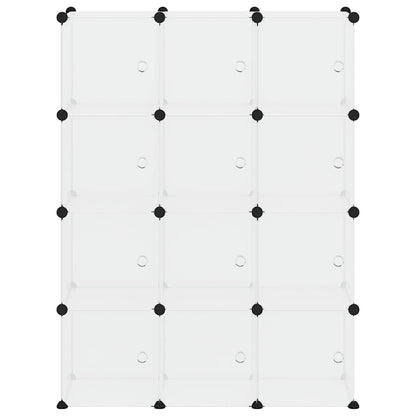 vidaXL Storage Cube Organiser | Transparent | PP Plastic, Steel | Large 5
