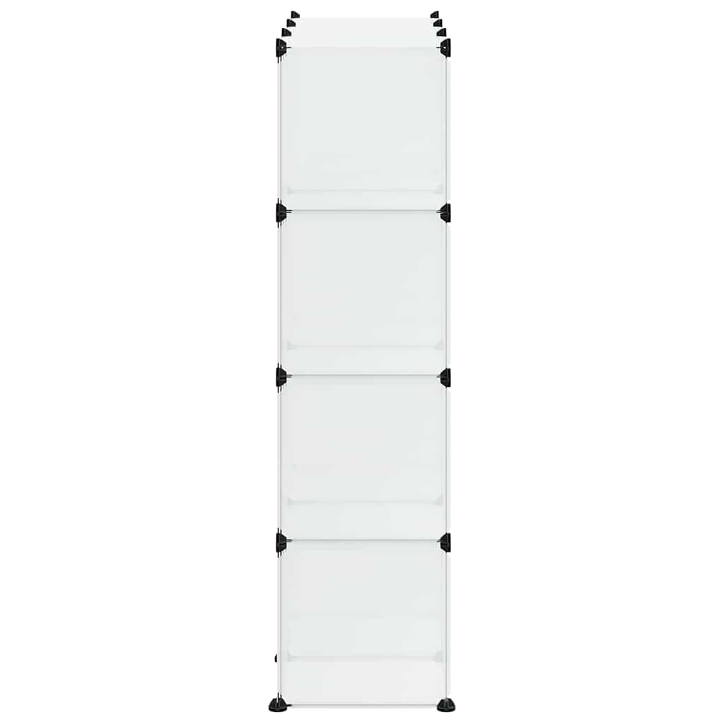 vidaXL Storage Cube Organiser | Transparent | PP Plastic, Steel | Large 6