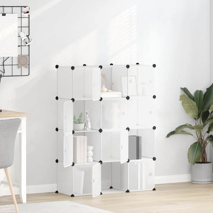 vidaXL Storage Cube Organiser | Transparent | PP Plastic, Steel | Large 1