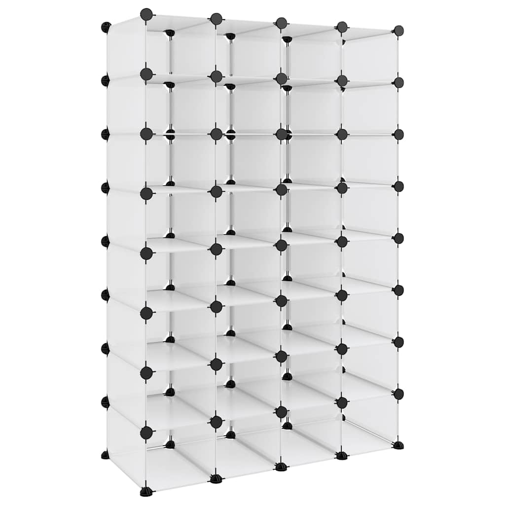 vidaXL Shoe Rack | Transparent | Polypropylene, Steel | Large | Shoe Rack 2