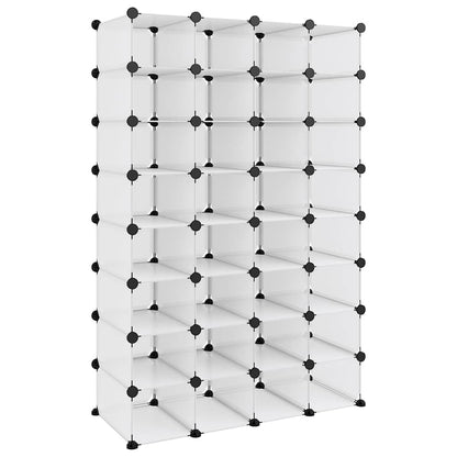 vidaXL Shoe Rack | Transparent | Polypropylene, Steel | Large | Shoe Rack 2