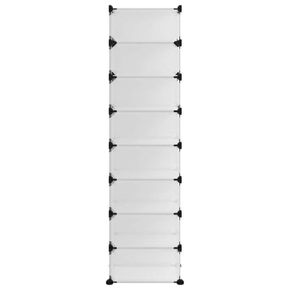 vidaXL Shoe Rack | Transparent | Polypropylene, Steel | Large | Shoe Rack 4