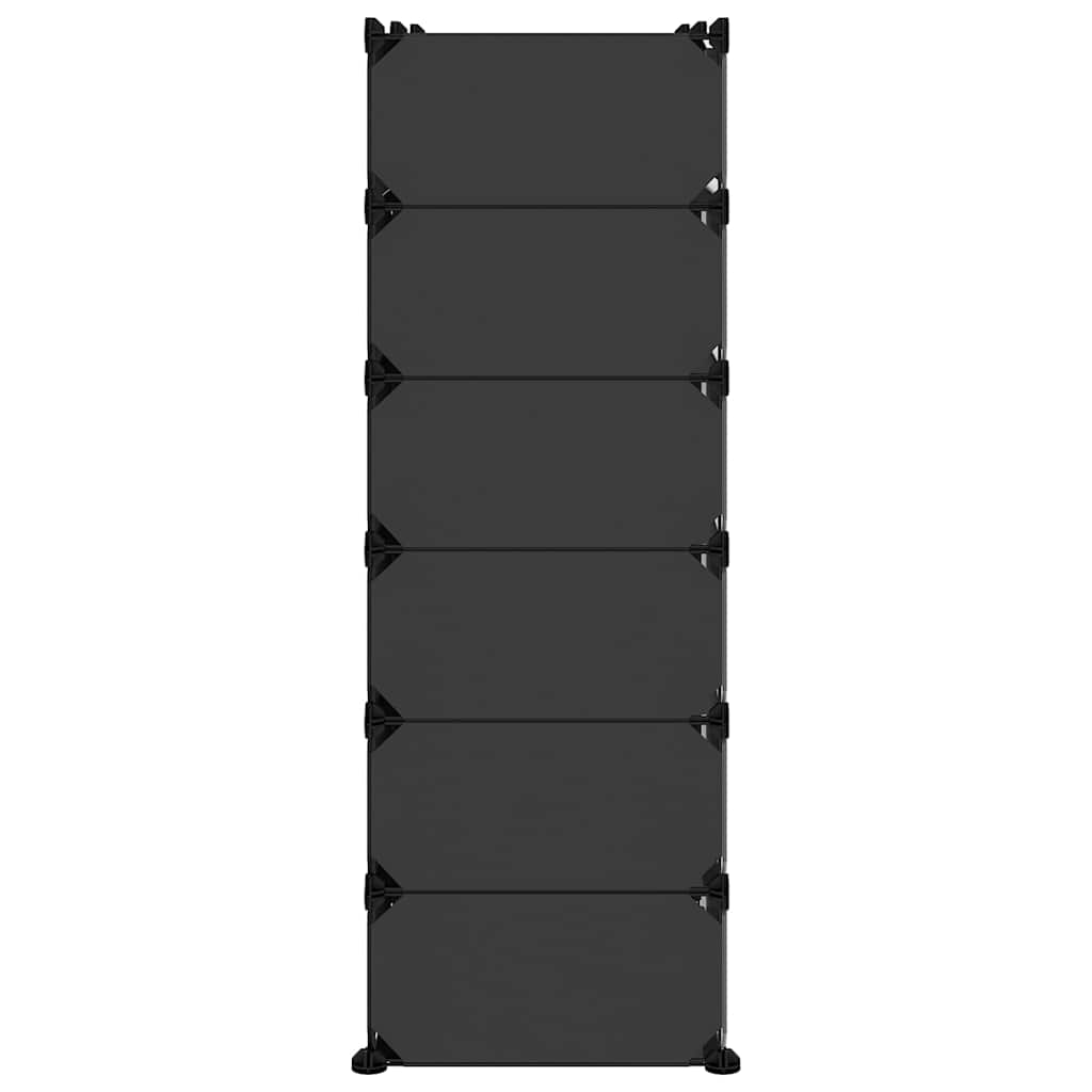 vidaXL Shoe Rack Black 94.5x36.5x106 cm PP 4