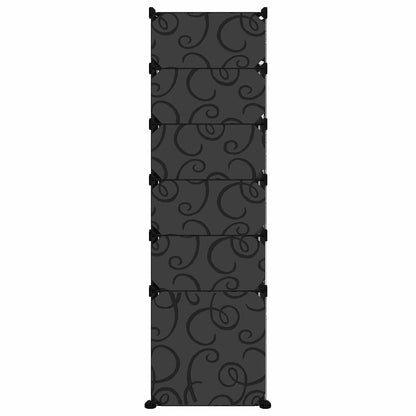 vidaXL Shoe Rack | Black | PP (Polypropylene), Steel | 94 x 37 x 125 cm 4