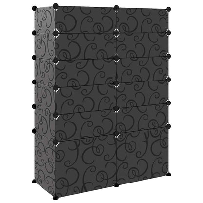 vidaXL Shoe Rack | Black | PP (Polypropylene), Steel | 94 x 37 x 125 cm 5