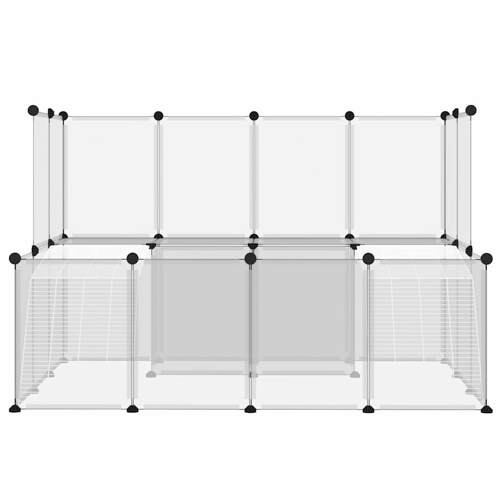 vidaXL Animal Cage | Transparent, White | PP plastic, Steel | Large 3