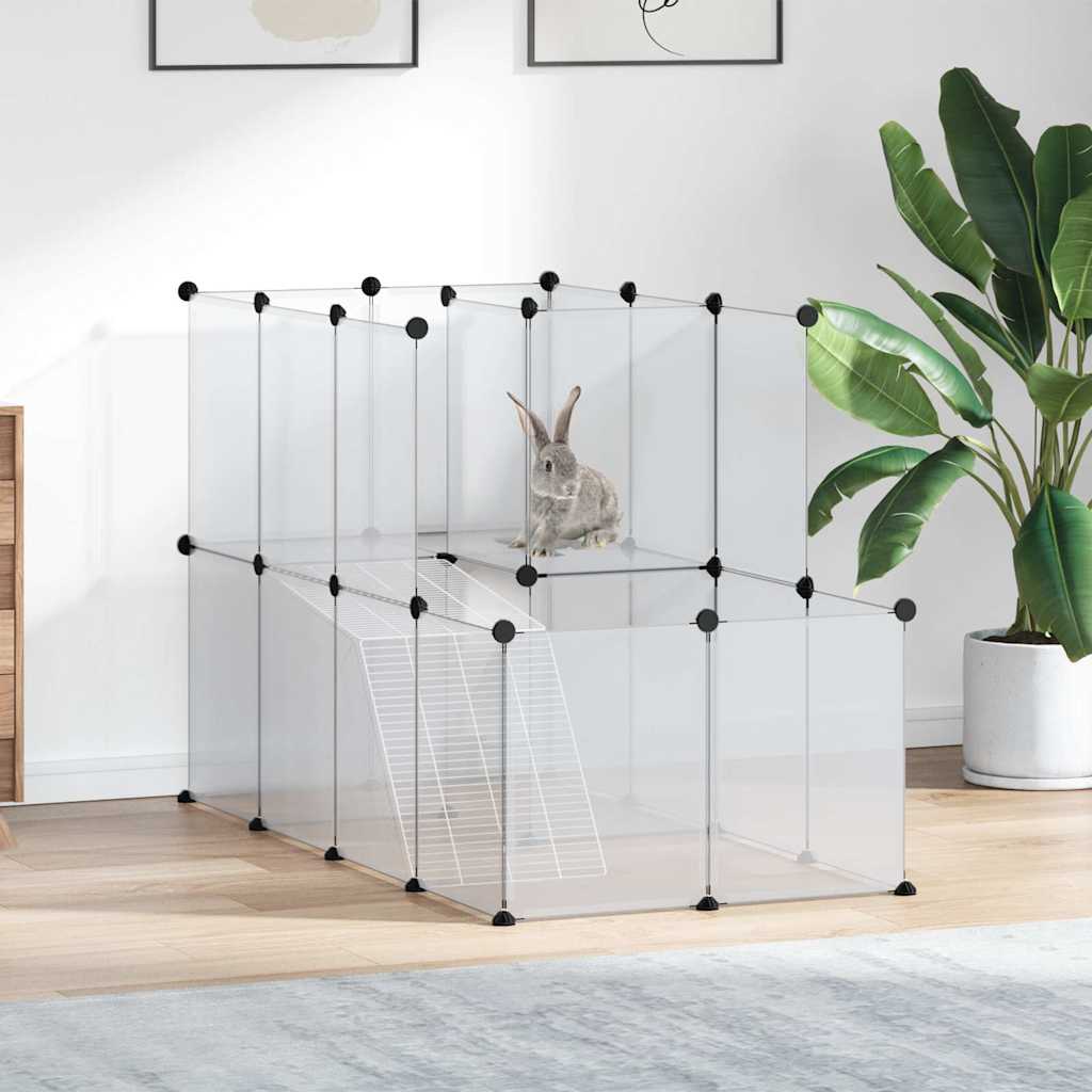 vidaXL Animal Cage | Transparent | PP (Polypropylene), steel | Medium 1