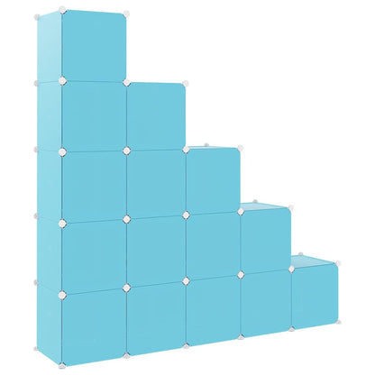 vidaXL Storage Cabinet | Blue | PP (Polypropylene), steel | Large | Modular 5