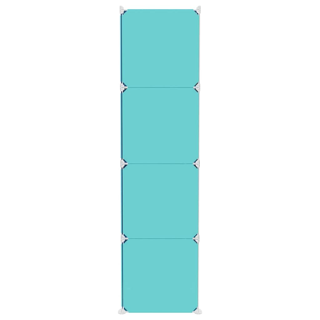 vidaXL Storage Cabinet | Green | Polypropylene (PP) and Steel | Large 12-cube 4