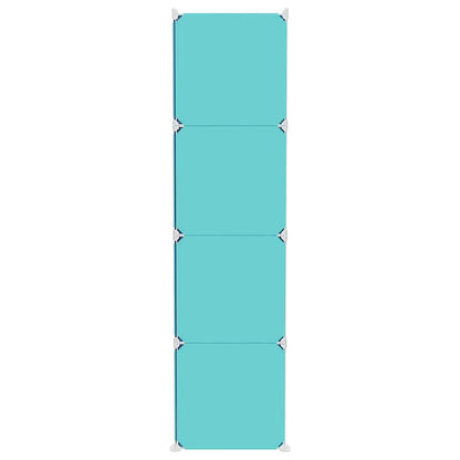 vidaXL Storage Cabinet | Green | Polypropylene (PP) and Steel | Large 12-cube 4