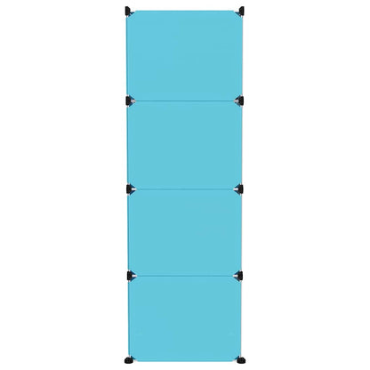 vidaXL Storage Cabinet | Blue | PP (Polypropylene), Steel | Medium |  Modular 4