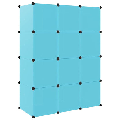 vidaXL Storage Cabinet | Blue | PP (Polypropylene), Steel | Medium |  Modular 5