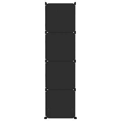 vidaXL Cube Storage Cabinet for Kids with 10 Cubes Black PP 4