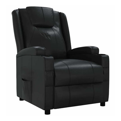 Recliner Chair Faux Leather black