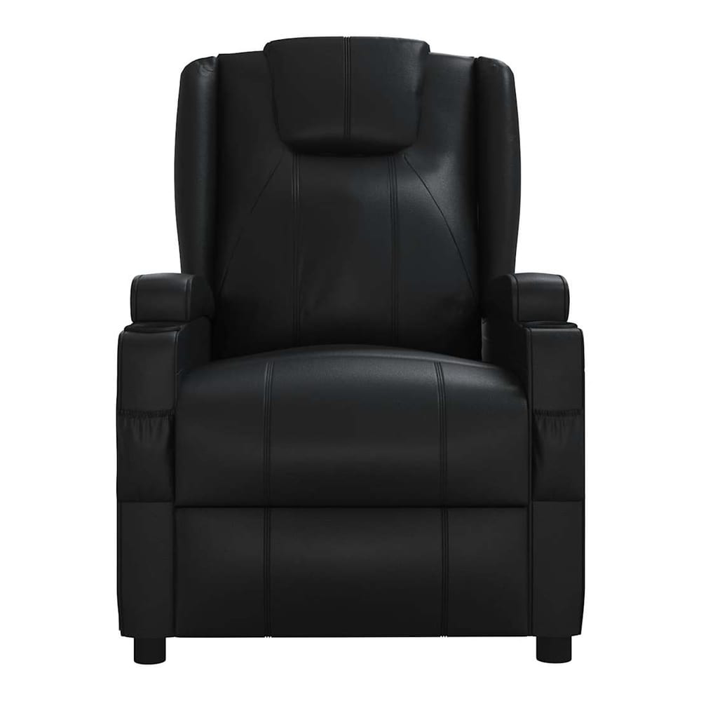 Recliner Chair Faux Leather black