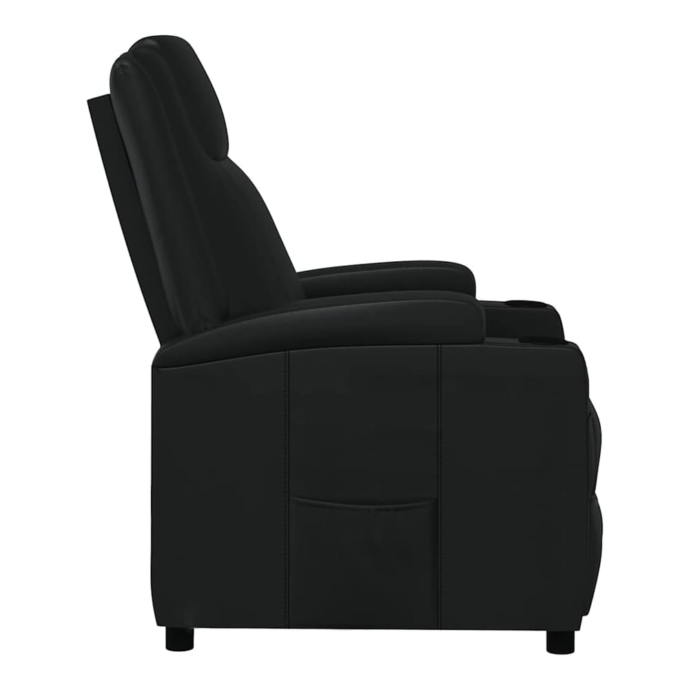 Recliner Chair Faux Leather black