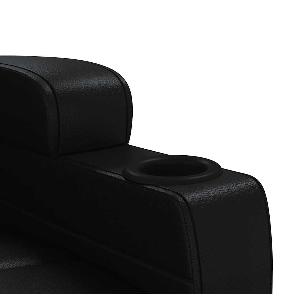 Recliner Chair Faux Leather black