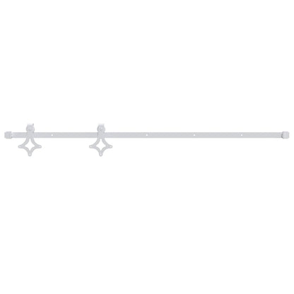 vidaXL Sliding Door Hardware Kit 183 cm Steel White 2