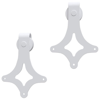 vidaXL Sliding Door Hardware Kit 183 cm Steel White 5