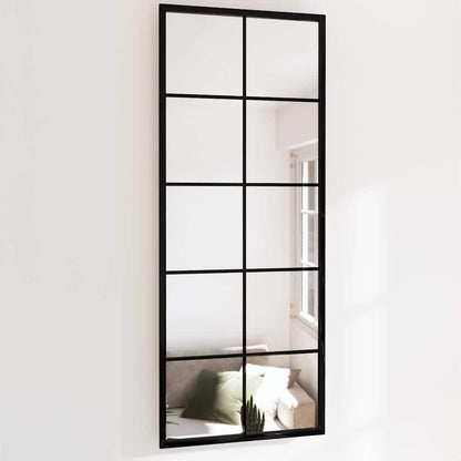 vidaXL Mirror | Black | Metal, Glass | Mirror | Rectangular | Traditional 1