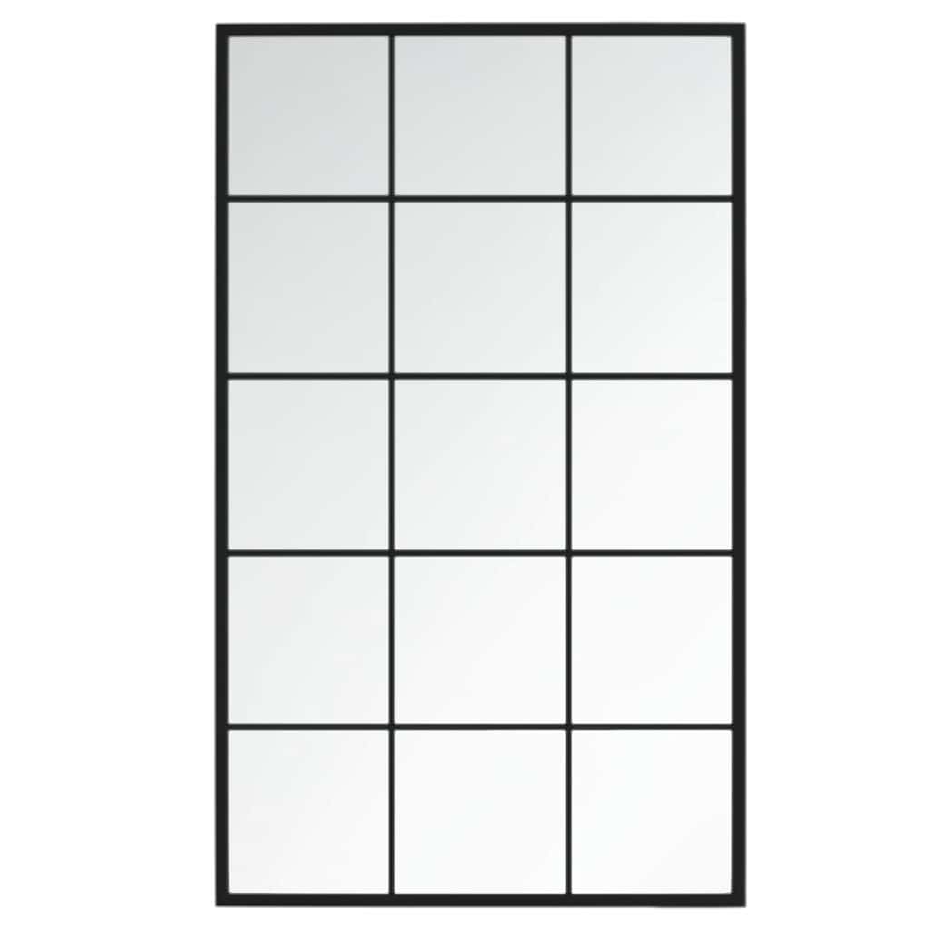 vidaXL Mirror | Black | Metal, Glass | 100x60 cm | Mirror | Rectangular 2