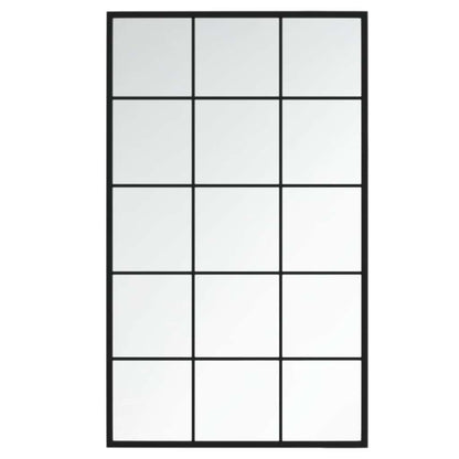 vidaXL Mirror | Black | Metal, Glass | 100x60 cm | Mirror | Rectangular 2