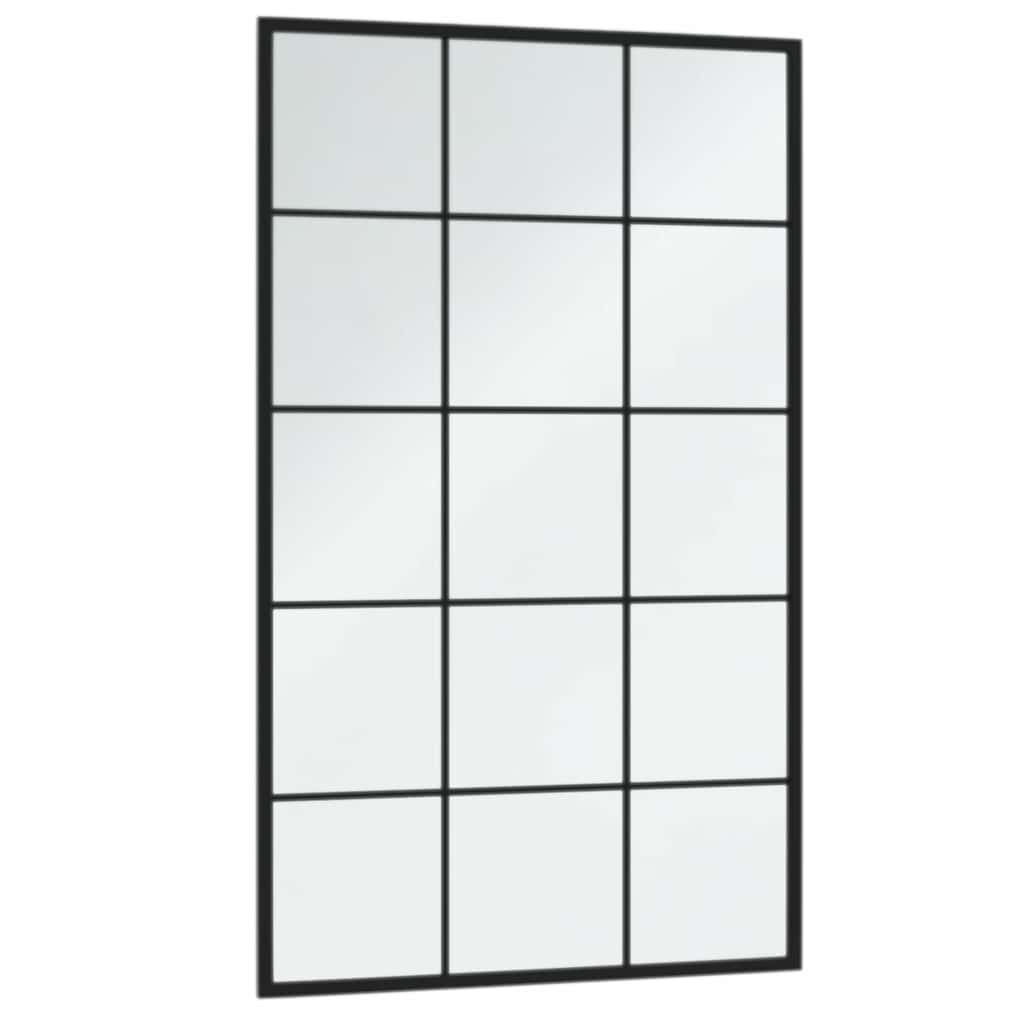 vidaXL Mirror | Black | Metal, Glass | 100x60 cm | Mirror | Rectangular 3
