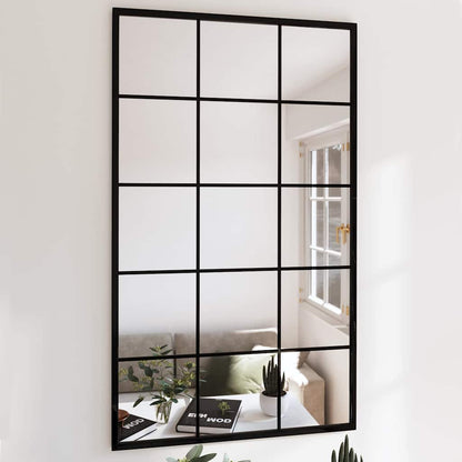 vidaXL Mirror | Black | Metal, Glass | 100x60 cm | Mirror | Rectangular 1