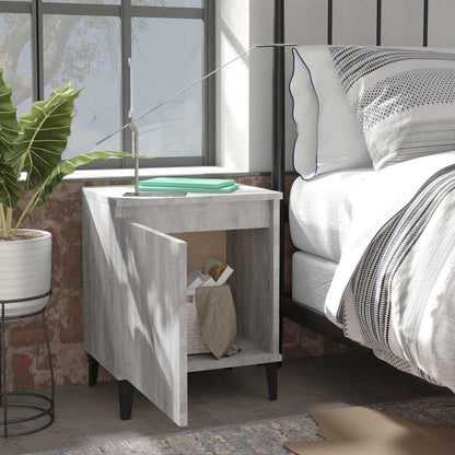 vidaXL Bed Cabinets with Metal Legs Grey Sonoma 40x30x50 cm 3