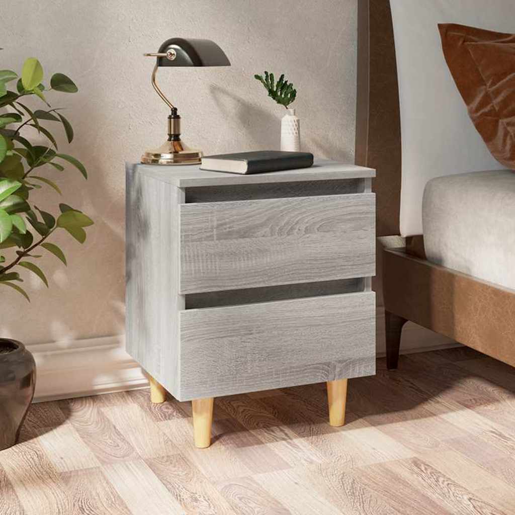 vidaXL Bed Cabinet | Set of 2 | Grey sonoma 1