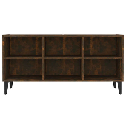 vidaXL TV Cabinet with Metal Legs Smoked Oak 103.5x30x50 cm 4