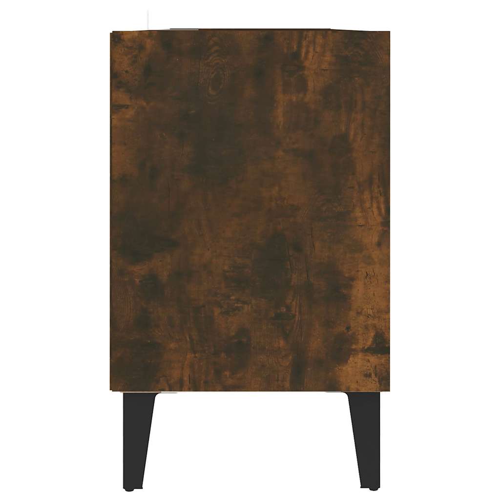 vidaXL TV Cabinet with Metal Legs Smoked Oak 103.5x30x50 cm 5