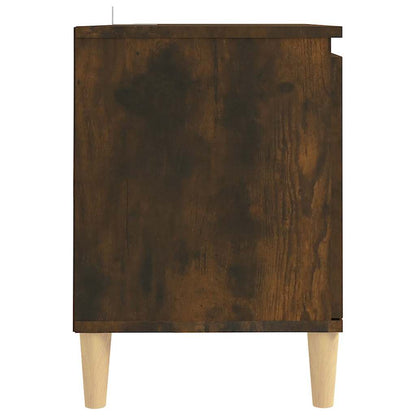 vidaXL TV Cabinet | Smoked Oak | Engineered Wood, Solid Eucalyptus Wood | Medium 5