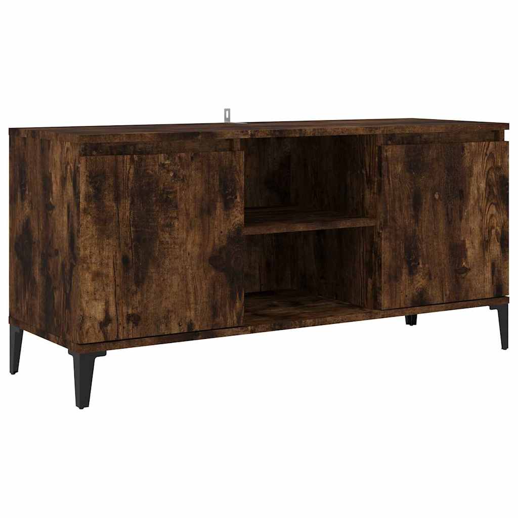 vidaXL TV Cabinet | Smoked oak | Engineered wood, Metal | Medium | TV Cabinet 2